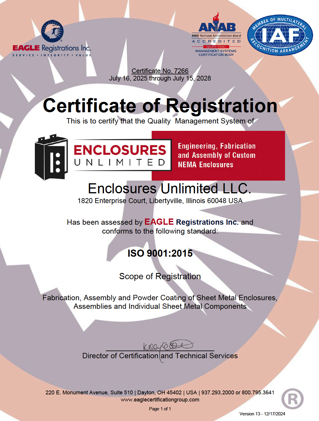ISO 9001:2026 Certificate
